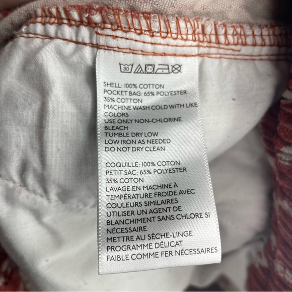 Urban Outfitters Lucien Printed Terra cotta Corduroy Short Sz L - Picture 4 of 7